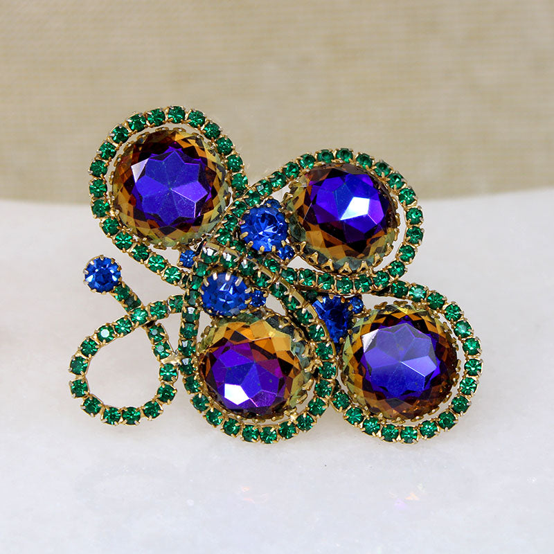 Wild Watermelon Crystal Brooch by Schiaparelli