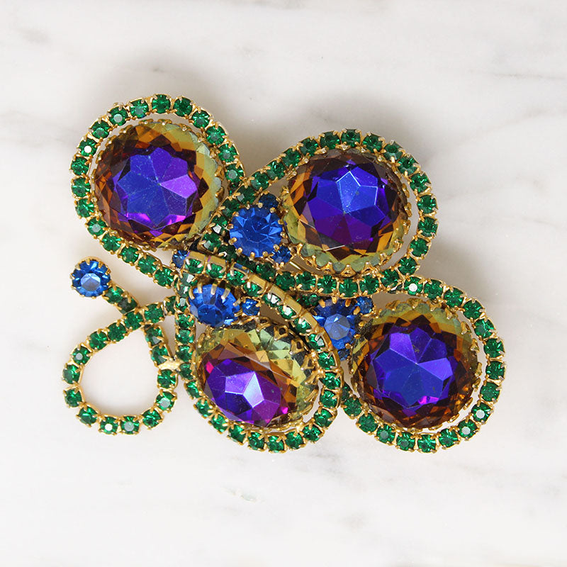 Wild Watermelon Crystal Brooch by Schiaparelli