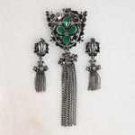 Tasseled Brooch & Earring Set by Joseff of Hollywood