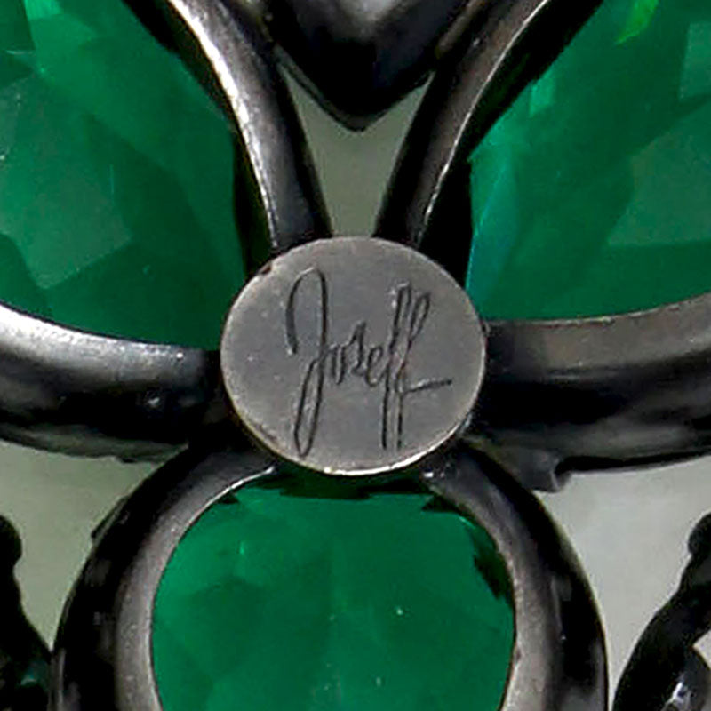Tasseled Brooch & Earring Set by Joseff of Hollywood
