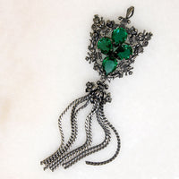 Tasseled Brooch & Earring Set by Joseff of Hollywood