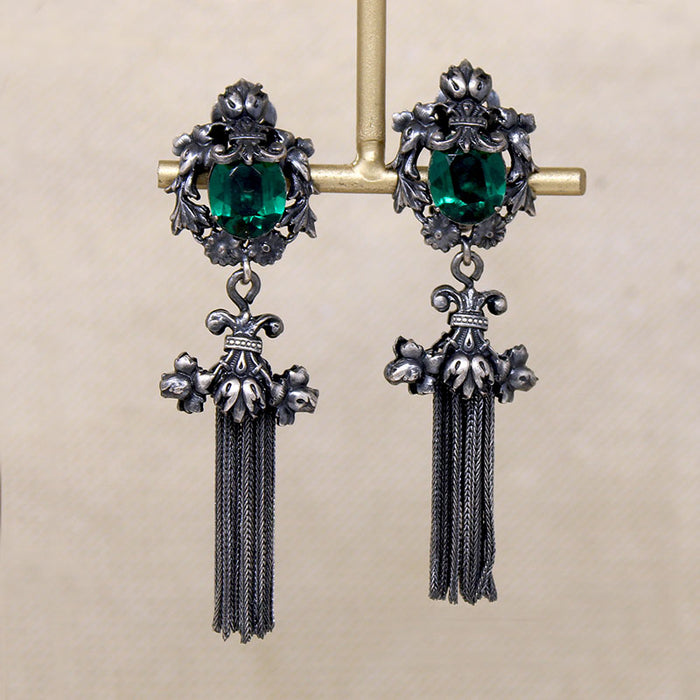 Tasseled Brooch & Earring Set by Joseff of Hollywood