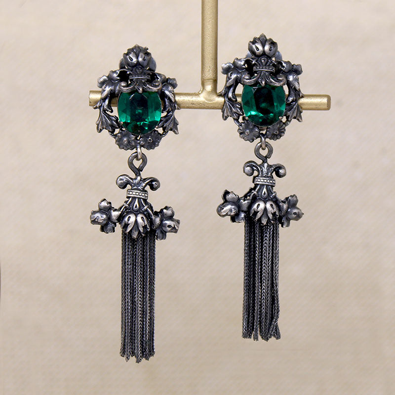 Tasseled Brooch & Earring Set by Joseff of Hollywood