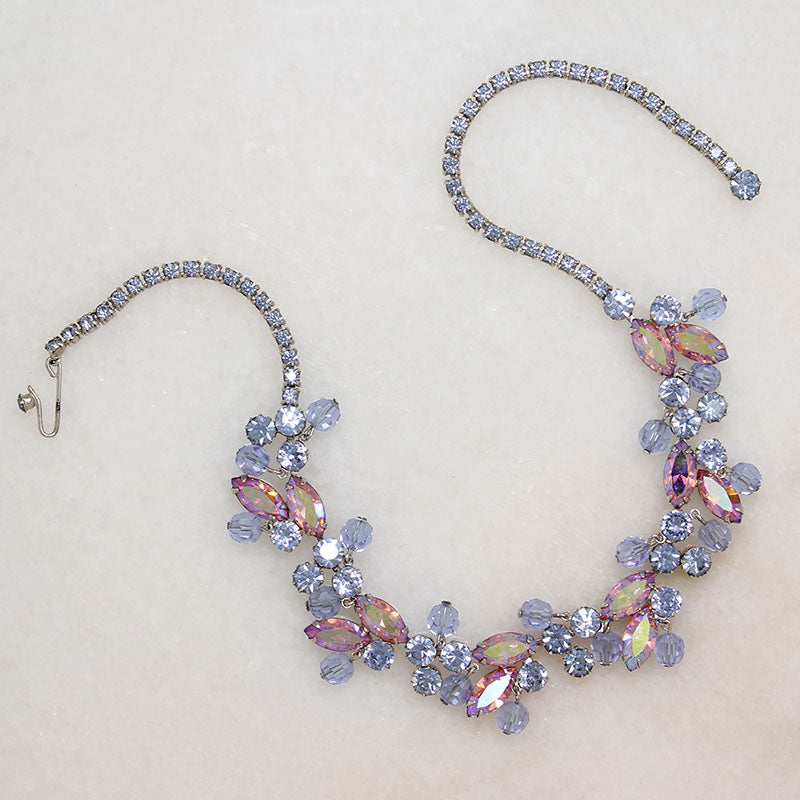 Pretty Pastels Bead & Rhinestone Necklace by Weiss