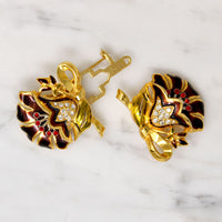 Coro Duette Double Lotus Brooch