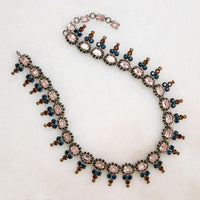 Chic French Choker with Sophisticated Rhinestone Palette