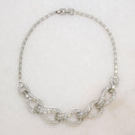 Sophisticated Rhinestone Link Necklace by Boucher