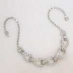 Sophisticated Rhinestone Link Necklace by Boucher
