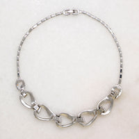 Sophisticated Rhinestone Link Necklace by Boucher