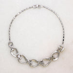 Sophisticated Rhinestone Link Necklace by Boucher