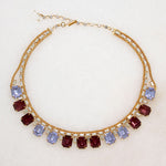 Periwinkle & Purple Rhinestone Hobé collar