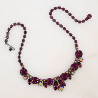 Decadent Red & Purple Crystal Necklace by Regency