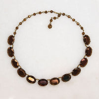Mesmerizing Bronze Glass Rivière Necklace