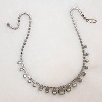 Shimmering Blue Aurora Borealis Rhinestone Necklace