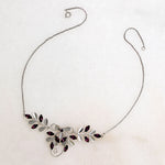 Sterling & Purple Rhinestone Von Dell Necklace