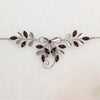 Sterling & Purple Rhinestone Von Dell Necklace