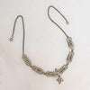 Delicate Art Deco Silver-Plate & Crystal Necklace