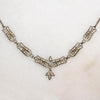 Delicate Art Deco Silver-Plate & Crystal Necklace