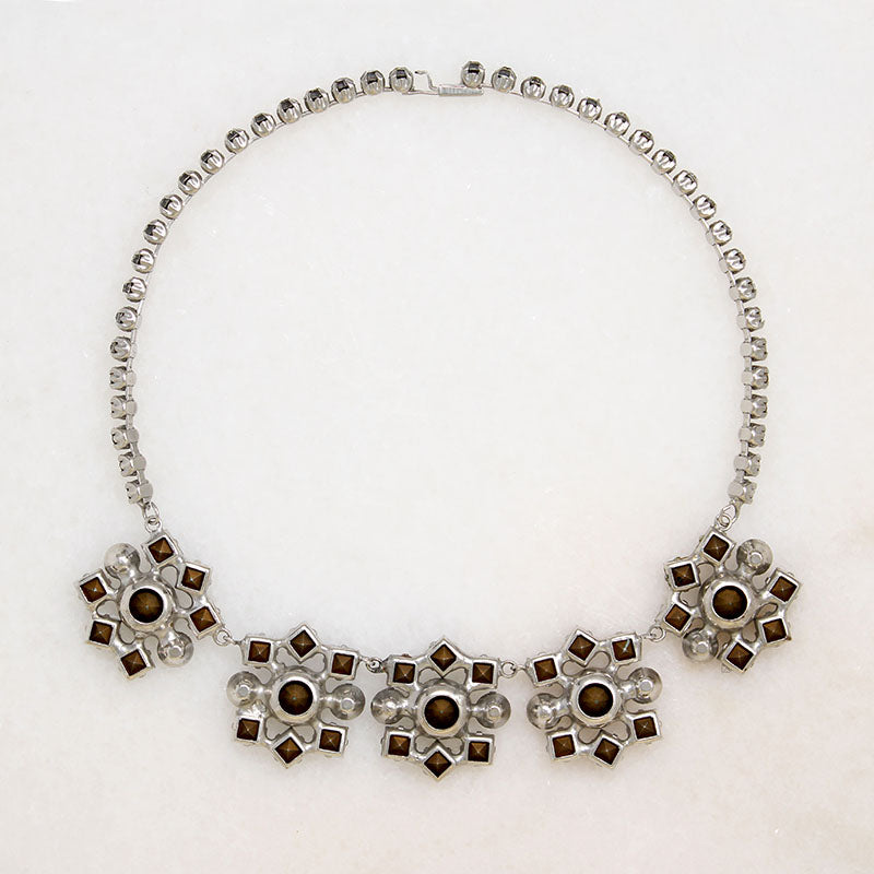Winter Wonderland Teal & Clear Rhinestone Choker