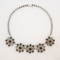 Winter Wonderland Teal & Clear Rhinestone Choker