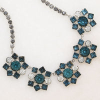 Winter Wonderland Teal & Clear Rhinestone Choker