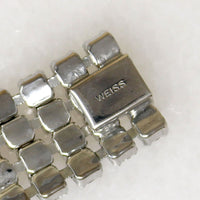 Glamorous White Rhinestone Bracelet by Weiss
