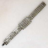 Glamorous White Rhinestone Bracelet by Weiss