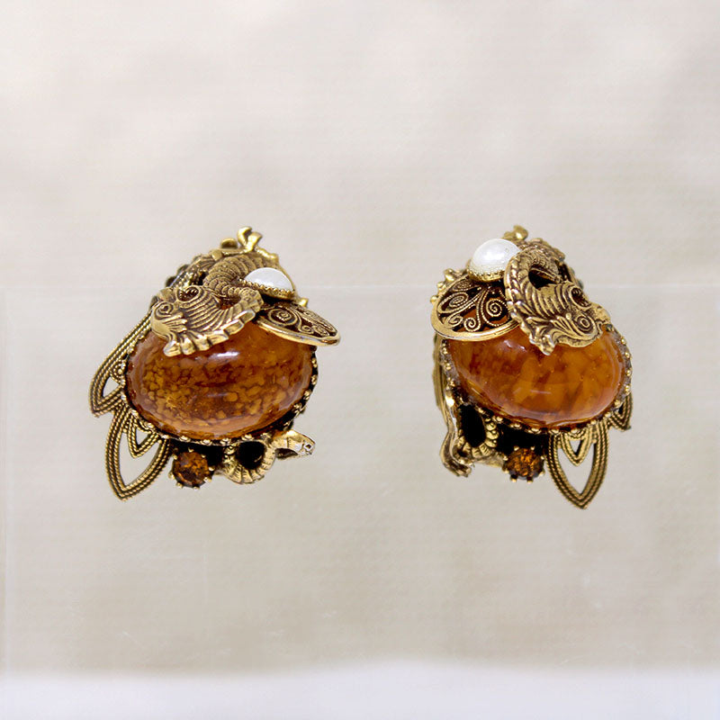Ferocious Dragon & Egg Bracelet & Earrings Set 