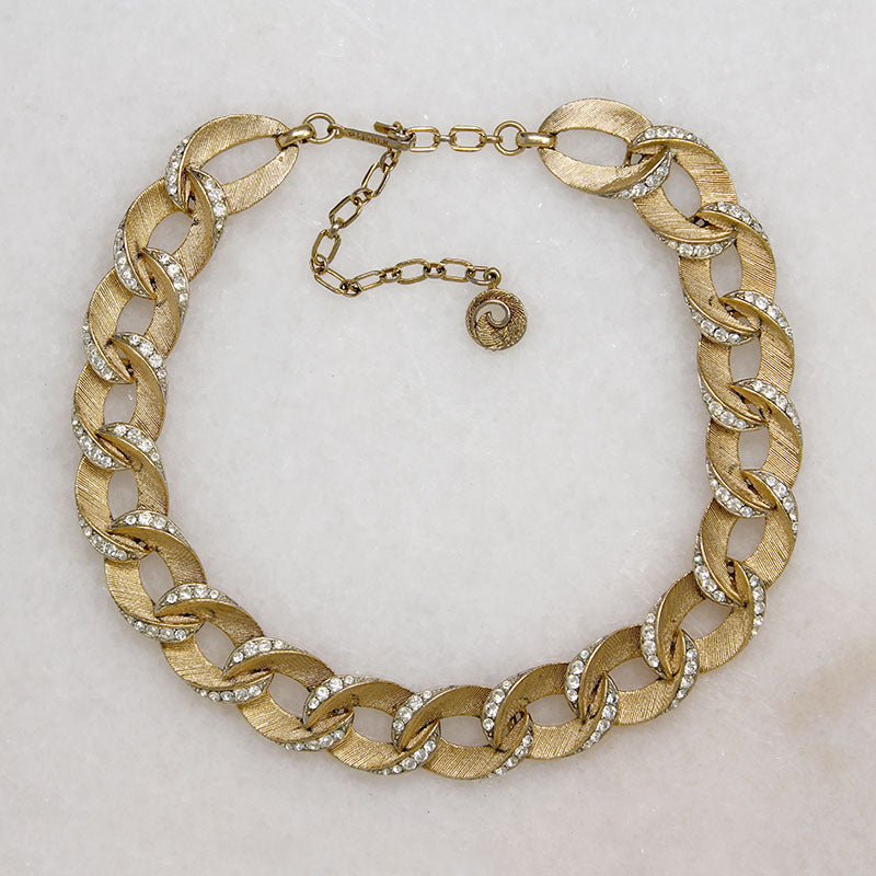 Sparkling Costume Curb Chain Choker by Lisner