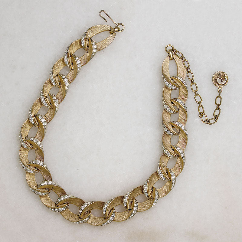 Sparkling Costume Curb Chain Choker by Lisner