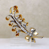 Jaunty Mazer Bros. Feather & Bow Brooch