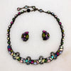 Jewel-Tone Necklace & Earring Set by Hollycraft