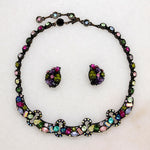 Jewel-Tone Necklace & Earring Set by Hollycraft