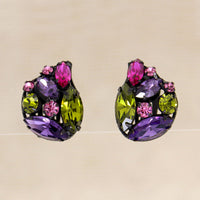 Jewel-Tone Necklace & Earring Set by Hollycraft