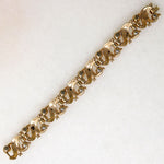 Glittering Baguette & Glossy Pearl Costume Bracelet by Trifari