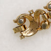Glittering Baguette & Glossy Pearl Costume Bracelet by Trifari