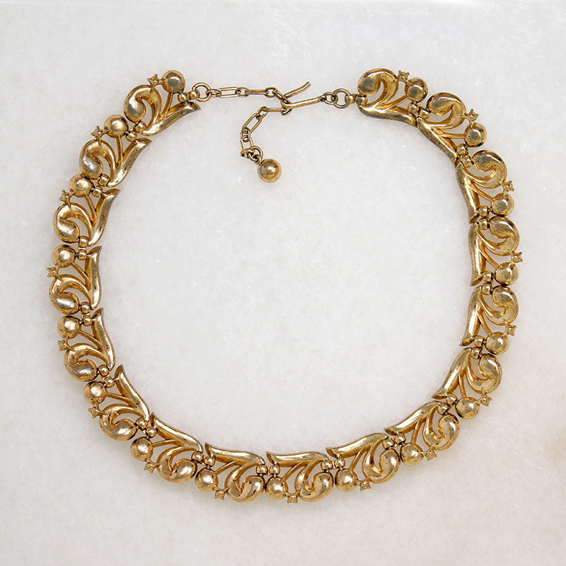Glamorous Rhinestone & Faux Pearl Choker by Trifari