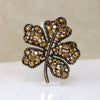 Bronze Leaves Brooch & Earring Set by Weiss