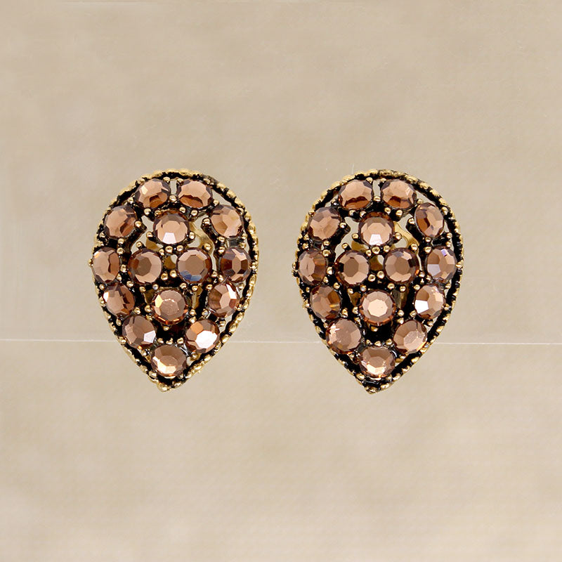 Bronze Leaves Brooch & Earring Set by Weiss