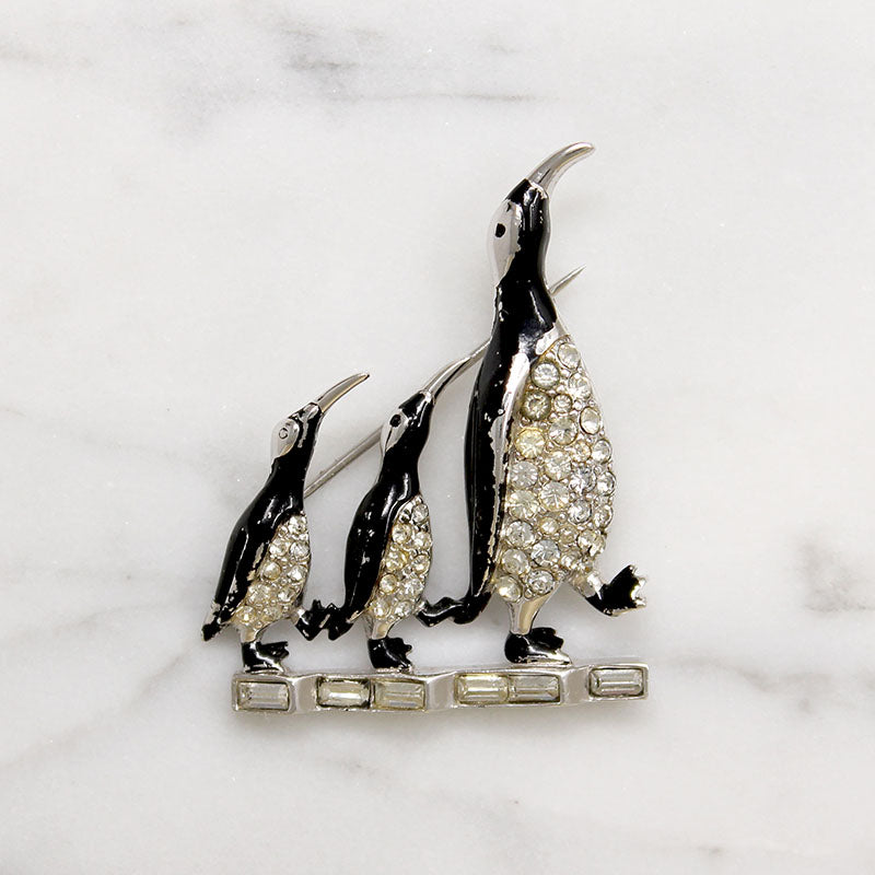 Three Little Penguins Brooch by Marcel Boucher