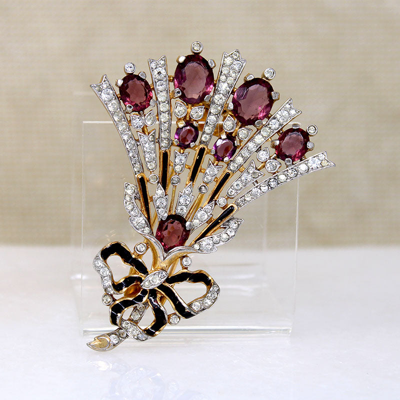 Flirtatious Fan Fur Clip from Trifari's Empress Eugénie Collection