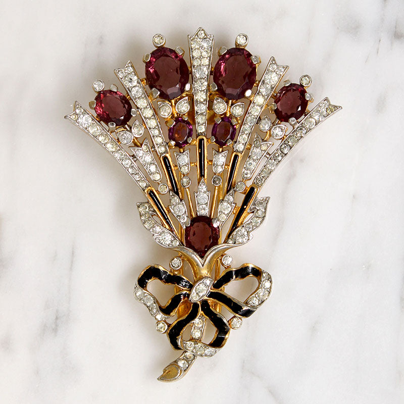 Flirtatious Fan Fur Clip from Trifari's Empress Eugénie Collection