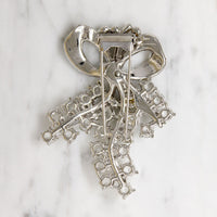 Magnificent Rhinestone Bow Fur Clip by Coro