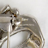 Magnificent Rhinestone Bow Fur Clip by Coro