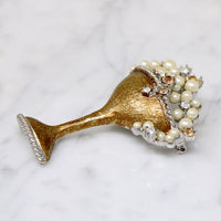 Graziano 2000 Champagne Glass Brooch