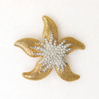 Gorgeous Gold & Silver-Tone Starfish Brooch