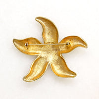 Gorgeous Gold & Silver-Tone Starfish Brooch