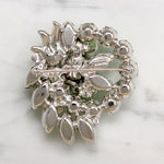 Icy Mint Green Crystal Brooch by Eisenberg