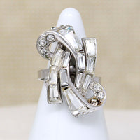 Sparkling Swirl Rhinestone Cocktail Ring by Bogoff