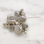 Bright Crystal Blossom Brooch Signed Eisenberg Original
